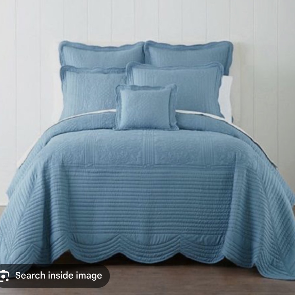 Everly House Comforter Shams Cornflower Blue Queen